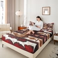 thumbnail image 4 of Castle Fairy Vintage Tribal Aztec Queen Sheet Sets,Western Boots Hat Bed Set, 4 of 7