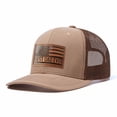thumbnail image 4 of BEST DAD EVER letter leather label pattern, suitable for travel and casual outfits, breathable outdoor baseball cap for men, adjustable, 4 of 13