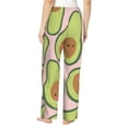 thumbnail image 3 of Uemuo Cute Avocado Pattern Women's Wide Leg Palazzo Lounge Pants with Pockets Light Weight Loose Comfy Casual Pajama Pants-XX-Large, 3 of 9