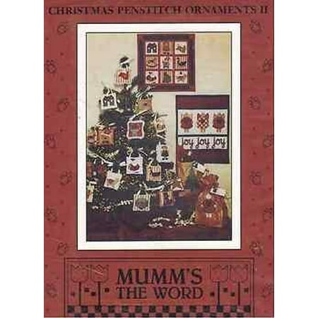 Debbie Mumm Bird - Christmas Penstitch Ornaments II by Debbie Mumm, Finished Sizes: Wallhanging 14 x 14, Joy, Joy, Joy 13x16.6 By Mumms the Word From USA