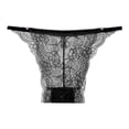 thumbnail image 4 of Byworldtasic Womens Breathable UnderwearWomen Lace Hipster Panties Soft Breathable Panty See Through Sexy Underwear Black, 4 of 4