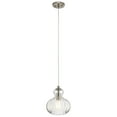 thumbnail image 2 of 43956NI Kichler Lighting Riviera - 1 light Mini Pendant - 8.75 inches wide-Brushed Nickel Finish    -Traditional Installation, 2 of 2