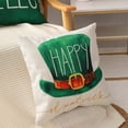 thumbnail image 3 of St Patricks Day Pillow Covers 18x18 Hello March Happy St Patricks Day Blessed Green Clover Paddy Green Top Hat Pillowcase for St Patricks Day Throw Pillows Cushion St Patricks Day Decorations, 3 of 6