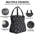 thumbnail image 3 of Dark Blue Football Repeat Pattern Drawstring Lunch Bag Women - Drawstring Lunch Bag Insulated for Work Office - Stain-Resistant Large Lunchbags for Women with Multi-Pockets, 3 of 6