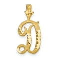 thumbnail image 1 of 10k Yellow Gold Dainty Letter D Initial Name Monogram Necklace Charm Pendant, 1 of 7