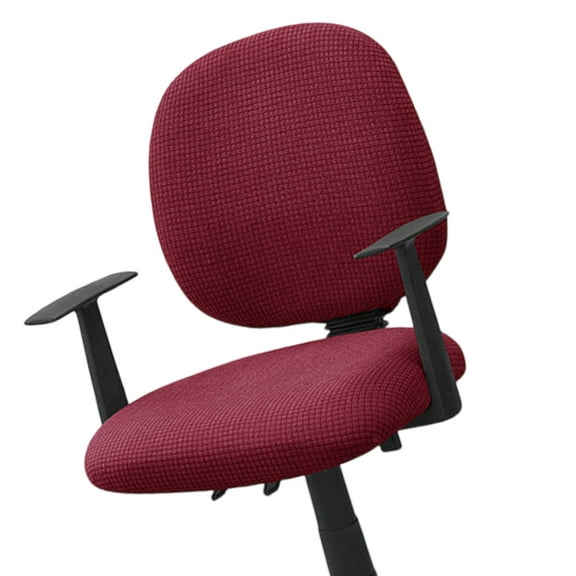Waterproof Polyester Office Chair Cover Set Seat Cushion and Backrest Spill Resistant for Home Dining or Workspaces