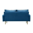 thumbnail image 4 of Hybition Velvet Sofa Modern Couch with Metal Legs for Living Room-Blue, 4 of 9