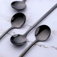 thumbnail image 3 of Stainless steel espresso spoon, mini teaspoon, coffee sugar dessert cake ice cream cappuccino, 4 packblack, 3 of 4
