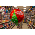 thumbnail image 3 of Merry Christmas Foil Balloons 3 Pack Red Green Xmas Tree Party Decor balloons, 3 of 3