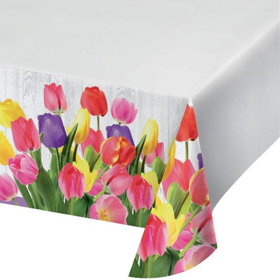 Tulip Bouquet Paper Tablecloth