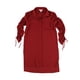 thumbnail image 1 of bar III Blusa tipo túnica con pliegues para mujer, rojo, XS, 1 of 2