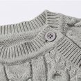 thumbnail image 5 of NOKIO Baby Boy Girl Knitted Sweater Romper Jumpsuit Hat , Toddler Baby Girls Boys Solid Spring Winter Long Sleeve Button Knit Sweater Romper Jumpsuit Hat Clothes Boys Striped Knit Sweaters, 5 of 9