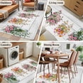 thumbnail image 5 of Pink Spring Floral Area Rugs 3'x5', Washable Small Throw Rugs for Living Room Bedroom, Wooden Elegant Farmhouse Botanical Indoor Outdoor Rug Non-Slip Low Pile Carpet Runner Reversible Floor Mats, 5 of 8