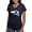 Navy, variant on - Alta Utah Skier T Shirt - Women's V-Neck Dark T-Shirt