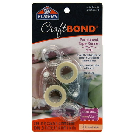 Elmer s CraftBond(R) Permanent Tape Refills 2/Pkg-.31 X315  For Tape Runner E4006