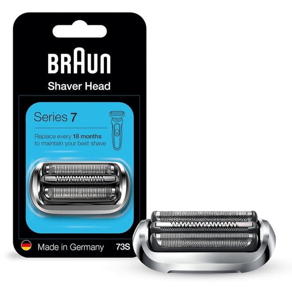 73S Replacement Shaver Head - Compatible with Braun Series 7 (7020s/7025s/7085cc/7075cc & More) - Precision Foil & Cutter Block - Restores Like-New Shave (Silver)