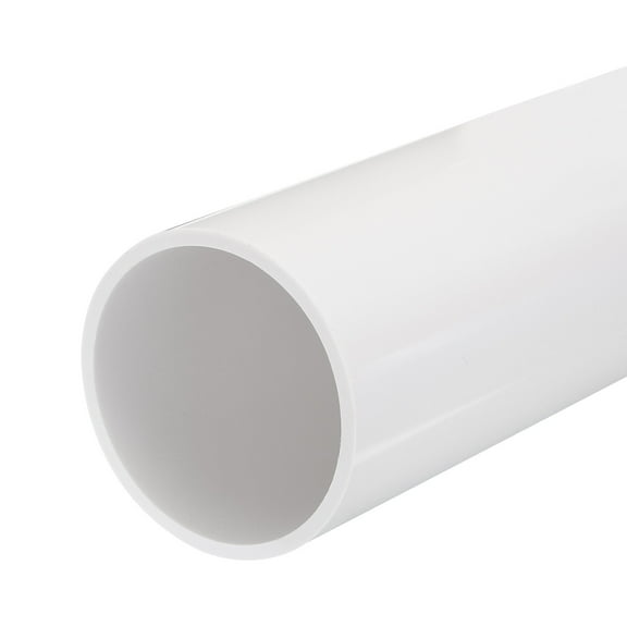 Rigid Round Pipe 67.8mm ID 75mm OD 20cm/8" Length White High Impact for Water Pipe, Crafts, Cable Sleeves
