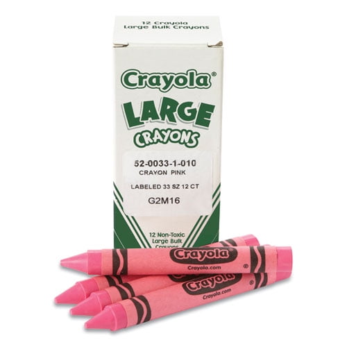 Bulk Crayons, Carnation Pink, 12/Box Bulk Crayons, Carnation Pink, 12/Box