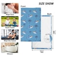 thumbnail image 2 of Sunglasses Shark Palm Tree Bath Towel 100% Cotton Soft Thick High Absorbency Hand Face Towel Single Pack 16x28in, 2 of 7