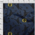thumbnail image 3 of oneOone Tissu Polyester Spandex Bleu Marine Matériel de Robe d'Halloween Tissu Imprimé Tissu au Mètre 56 Pouces de Large, 3 of 4