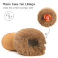 thumbnail image 3 of Toddler Snow Boots Girls Winter Boots,Brown B,9 Toddler=CN28, 3 of 7