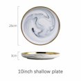 thumbnail image 1 of Ceramic Dinner Plates Set Dishes Marble Design Steak Food Plate Salad Soup Bowl Dessert Cake Plate Dinnerware Set for Restaurant, 1 of 7
