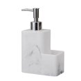 thumbnail image 1 of yuksok 15oz Resin Soap Dispenser Organizer Holder with Storage Compartment Marble, 1 of 8