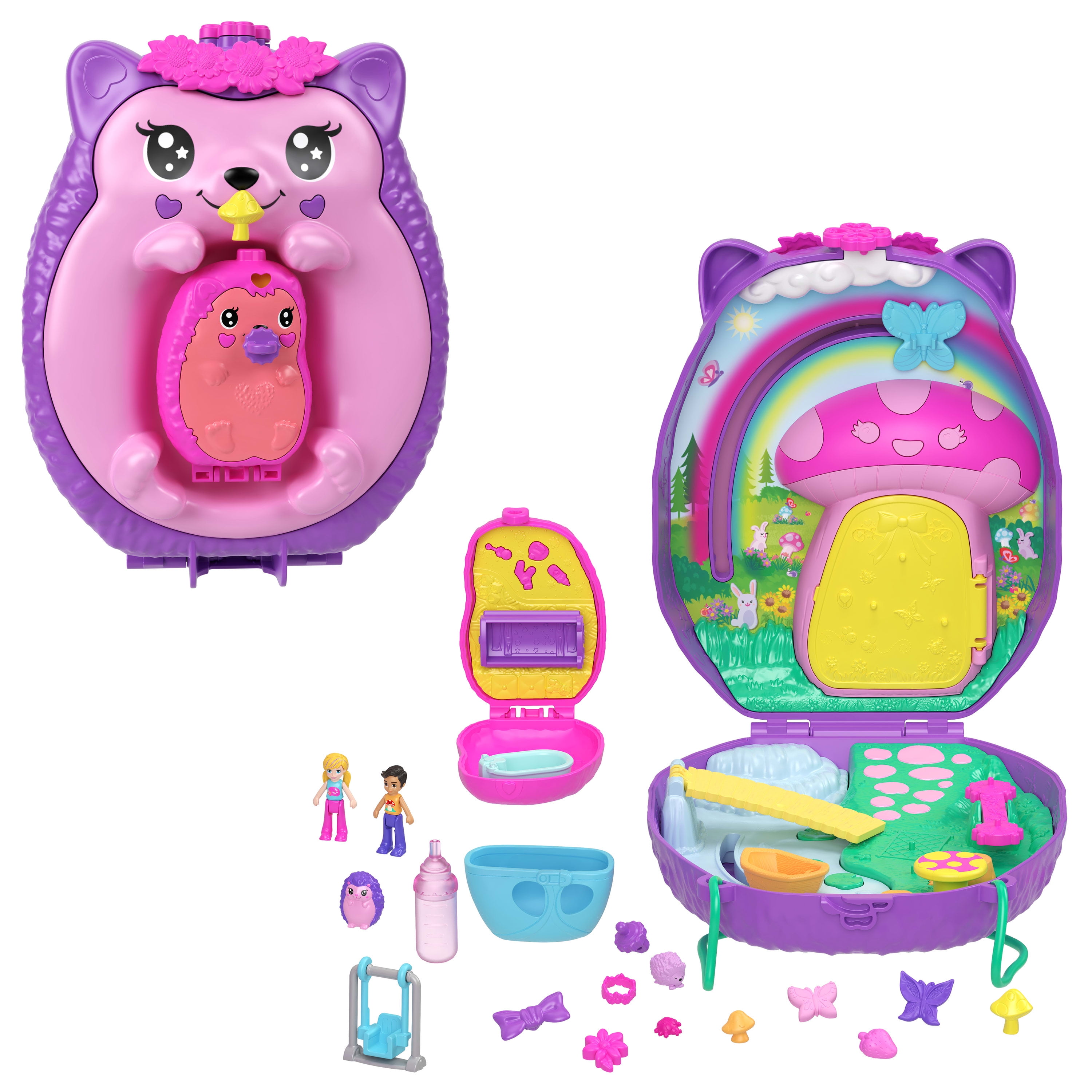 Polly Pocket Tropicool Pineapple Purse Playset with Micro Dolls