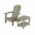 thumbnail image 2 of WestinTrends Tuscany HIPS Outdoor Folding Adirondack Seashell Chair With Side Table , Weathered Gray, 2 of 5