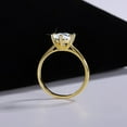 thumbnail image 2 of One carat 2 Carat - Round Cut - Moissanite Ring - Solitaire Engagement Ring in 18K Yellow Gold Plating over Silver Size 8, 2 of 4