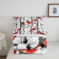 thumbnail image 4 of Erosebridal Cardinal Bird Bedding Sets Twin with Comforter, Birch Branches Duvet Insert, Microfiber, 4 of 6