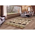 thumbnail image 2 of United Weavers Cottage Area Rug 2055 40226 Adler Beige Banded Trees 7' 10" x 10' 6" Rectangle, 2 of 3