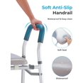 thumbnail image 3 of HEAO 3-in-1 Raised Toilet Padded Seat,Adjustable W/Height,Shower Chair for Senior,300 lbs Aluminum, 3 of 6