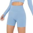 thumbnail image 1 of Gibobby Leggings cortos yoga mujer Mallas deportivas de verano para mujer, pantalones cortos de Fitness sin costuras, mallas de Yoga, pantalones de Yo(Azul,M), 1 of 5