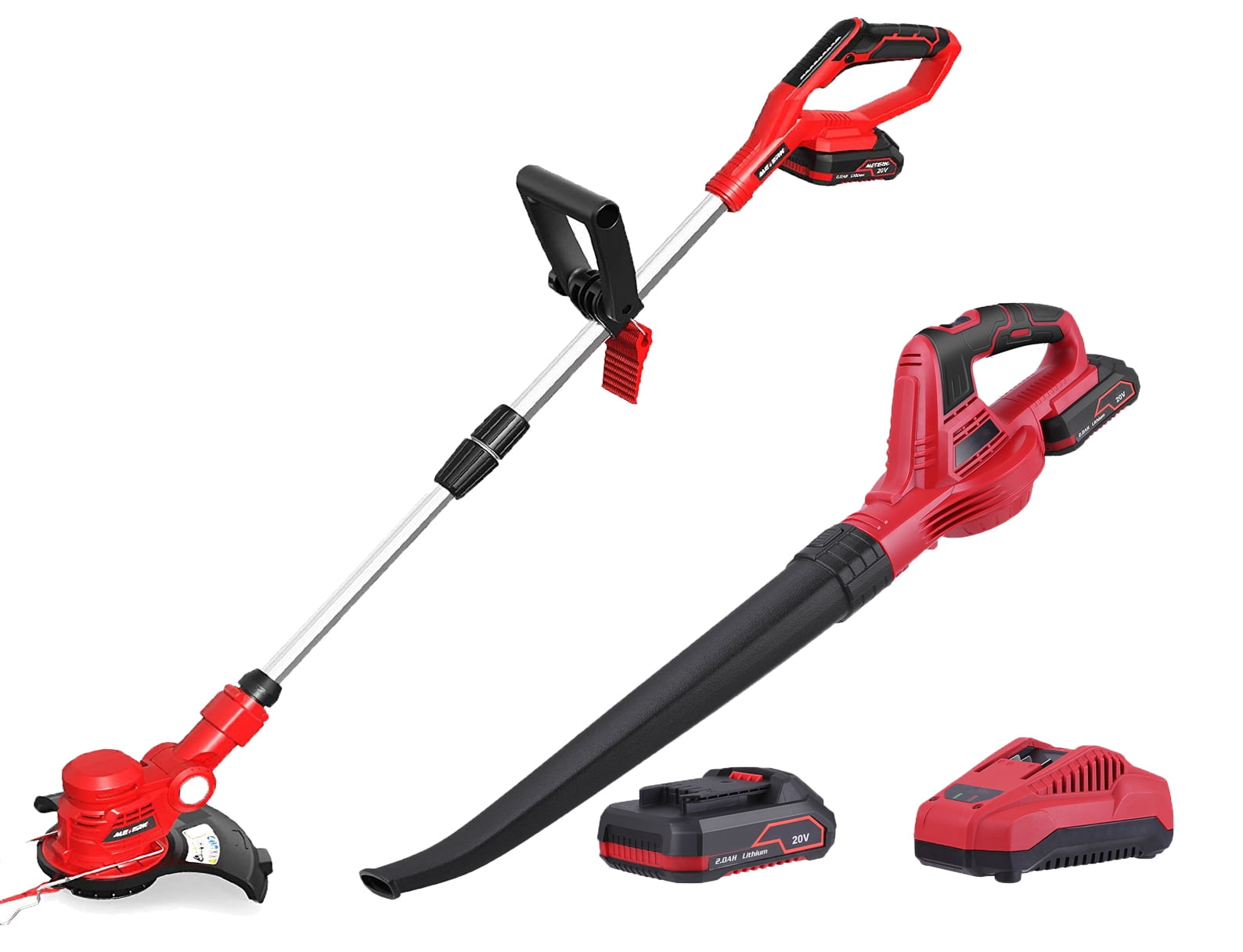 Meterk 20V Max Cordless String Trimmer Leaf Blower Combo, LCGT7771