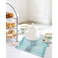 thumbnail image 4 of Teal Summer Coastal Kitchen Dish Towels for Drying Dishes Set of 4, Modern Ocean Waves Starfish Shell Waffle Weave Microfiber Hand Tea Bathroom Towels Quick Dry & Absorbent Towel 12x12, 4 of 7