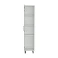 thumbnail image 4 of Storage Cabinet 71" H, Four Internal Shelves, Three Broom Hangers, White, 4 of 5