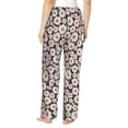 thumbnail image 3 of Xecao Daisies Flowers Women's Straight Lounge Pajama Pants: The Epitome of Relaxed Sleepwear, 3 of 9