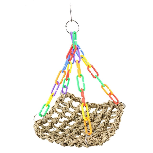 Nido de perca para loros, juguete colgante portátil, hamaca, jaula para pájaros, juguete para guacamayos, pinzones, periquitos, periquitos y agapornis Yinane Percha de pie