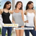 thumbnail image 7 of QRIC 2 Pack Women Padded Built-in Shelf Bra Camisole Summer Tank Top for Women Adjustable Straps (S-3XL), 7 of 7