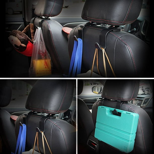 8 Pack Auto Rücksitz Kopfstütze Haken Aufhänger für Einkaufstasche Tote  Wasserflasche, Schwarz 