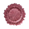 thumbnail image 2 of Irregular Glass Snowflake Plate Western Food Fruit Plate Fancy Plate Steak Plate pink, 2 of 9