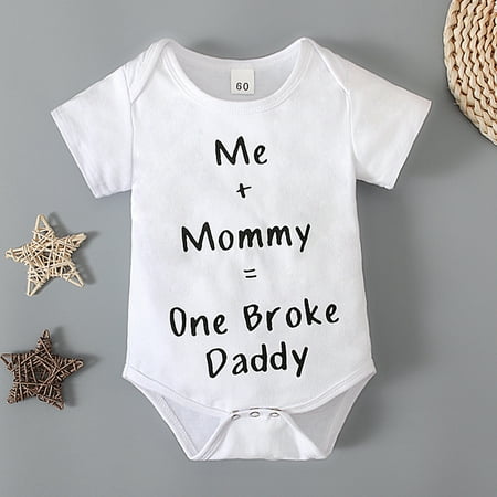 

Toddler Girls Boys Letter Print Casual Romper Bodysuit Casual Clothes 12M
