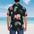 thumbnail image 6 of Bixox Men's Hawaiian Shirts Men's Baby Sloths Sleeping On The Christmas Ball Print Short-Sleeve Shirt-X-Large, 6 of 8