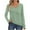 Green, variant on cfhntfmh Long Shirts for Women Fashion V Neck Long Sleeve Basic Tops Fall Soft Solid Color Tunic Blouses