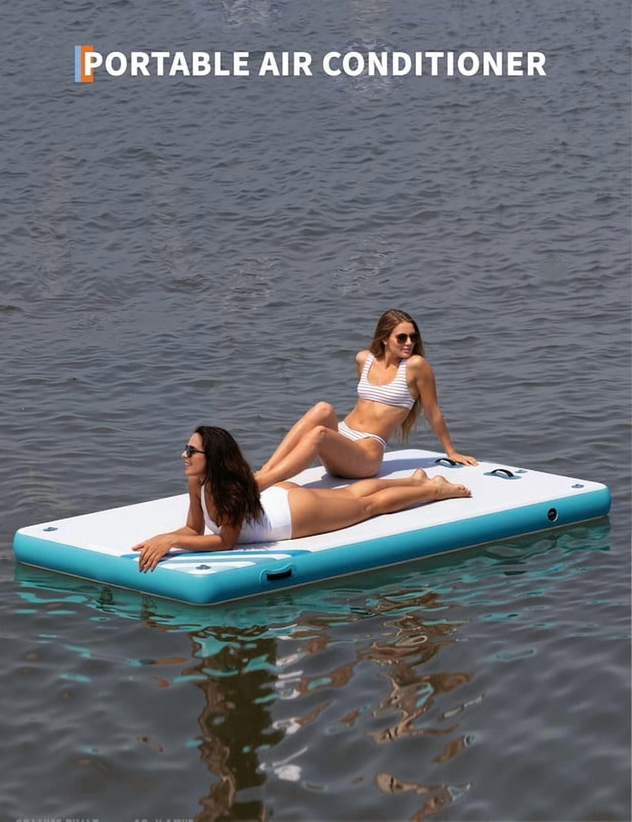 Towallmark Inflatable Floating Dock, Thick Non Slip Swim Platform For Lakes Pools, Portable Air Dock With Carrying Bag, Floating Island For Beach Ocean Adults