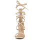 thumbnail image 3 of Sandalias Cordón Arriba Punta Abierta Allegra K Tacón De Aguja Para Mujer Beige 37, 3 of 7