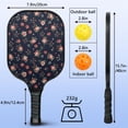 thumbnail image 3 of Pickleball Paddles Set,Pioneer Flower Floral Print Pattern Fiberglass Surface Pickleball Racket Set with 2 Indoor Outdoor Pickleball Balls and Pickleball Bag,Pickle-ball Equipment, 3 of 5