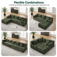 thumbnail image 3 of Behost 105" Modular Sectional Sofa for Living Room, L Shaped Chenille Cloud Couch Sleeper Bed, Green, 3 of 9
