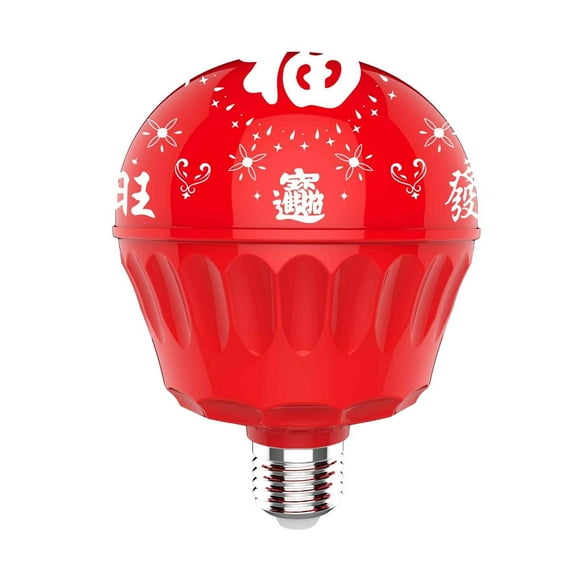 Luz colorida jinwen lámpara de personaje Fu bombilla de luces LED rojas 10 cm x 13.5 cm